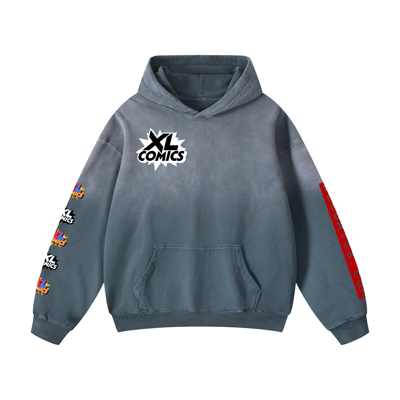 XL Comics Heavyweight Sunfade Oversized Hoodie - Image 3